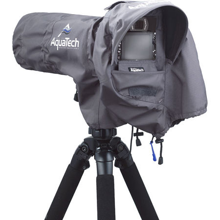 AquaTech Sport Shield Large Rain Cover for Cameras and Lenses, Gray