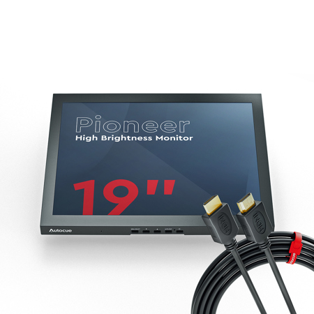 Autocue 19" Pioneer High Brightness Monitor, HD-SDI/CVBS/VGA/HDMI