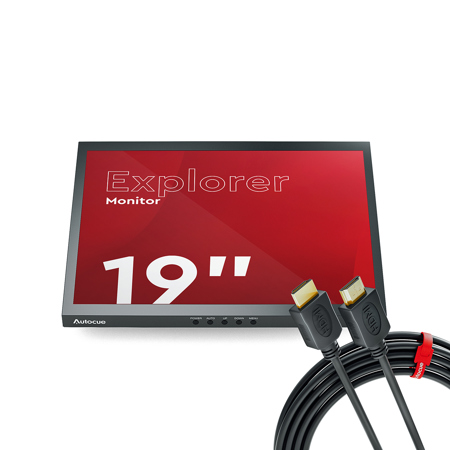 Autocue 19" Explorer Monitor, HDMI/VGA/CVBS