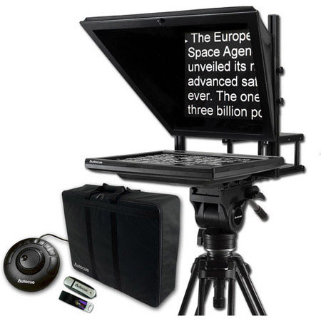 Autocue Starter Series 17" Prompter Package, Includes 17" LCD Prompter Monitor, 70/30 Glass
