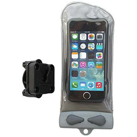 Aquapac Mini Bike-Mounted Waterproof Phone Case, Cool Gray