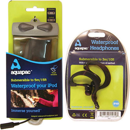 Aquapac MP3 Player Case with Waterproof Headphones
