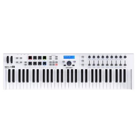 Arturia KeyLab Essential 61 Universal MIDI Controller & Software, White