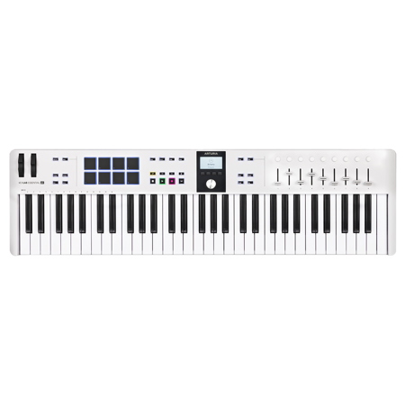 Arturia KeyLab Essential 3 61-Key MIDI Keyboard Controller & Software, White