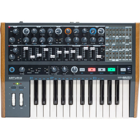 Arturia MiniBrute 2 Semi-Modular Monophonic Analog Synthesizer,48-Point Patchbay