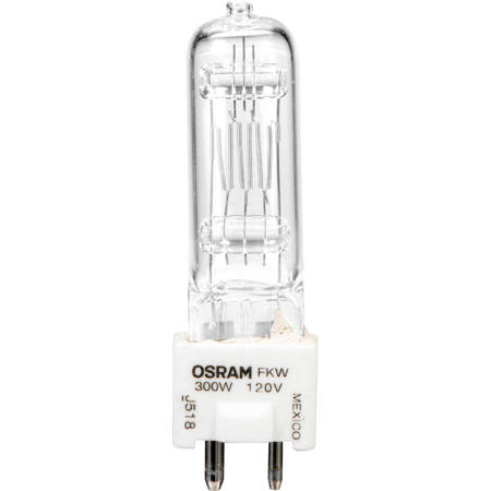 ARRI FKW 300 Watt, 120 Volt Quartz Halogen Lamp, 3200 deg.K., Approximate Life: 150 Hours