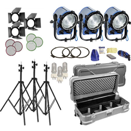 ARRI T1 3000 Watt Tungsten Fresnel 3-Light Kit