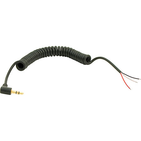 Ambient Recording 1/8" Right Angled Plug to Stripped End Unshielded Coiled Cable