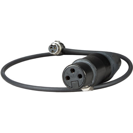 Ambient Recording 15.7" 3-Pin XLR Female to Short Right Angle Cable, Left Exit