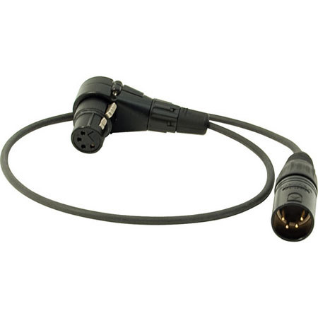 Ambient Recording 0.5m 4-Pin XLR Female to 4-Pin XLR Male Power Supply Cable, Right Angled Connector