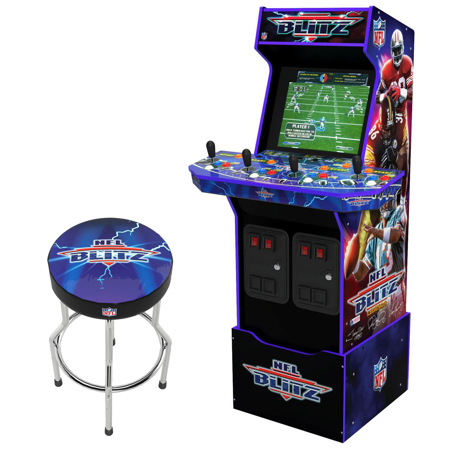 Arcade1Up Tastemaker NFL Blitz Legends Arcade Game Machine with Logo Pub Stool