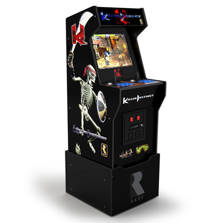 Arcade1Up Killer Instinct Arcade Game Machine with Stool and Light-Up Marquee