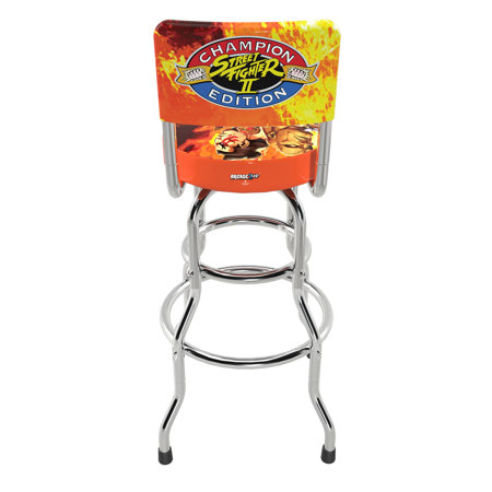 Arcade1Up Street Fighter Swivel Hi Back Stool