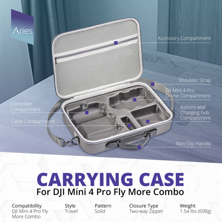 Aries Carrying Case for DJI Mini 4 Pro Fly More Combo / Mini 3