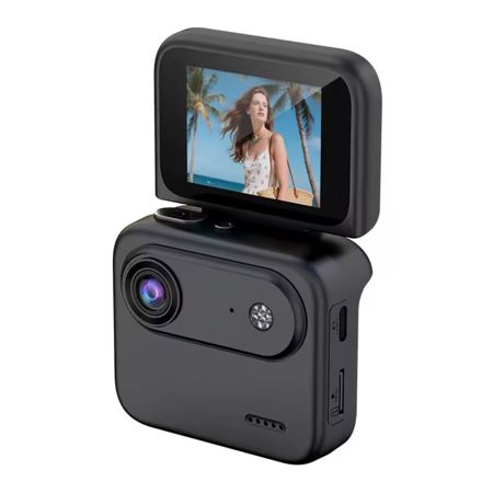 Aries FlipPix Mini 720P Camera with Rotating Screen (Black)