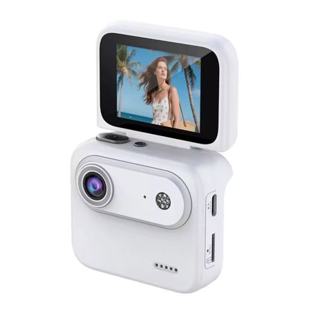 Aries FlipPix Mini 720P Camera with Rotating Screen (White)