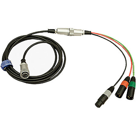 Ambient Recording HBN10Y10-5 13.1' Hirose 10-pin Male to 7-pin XLR Male Cable