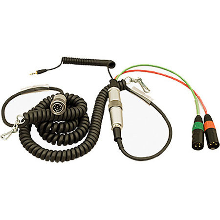 Ambient Recording Hirose 10-pin M to F Coiled Cable with HBY10-5 Y-Cable