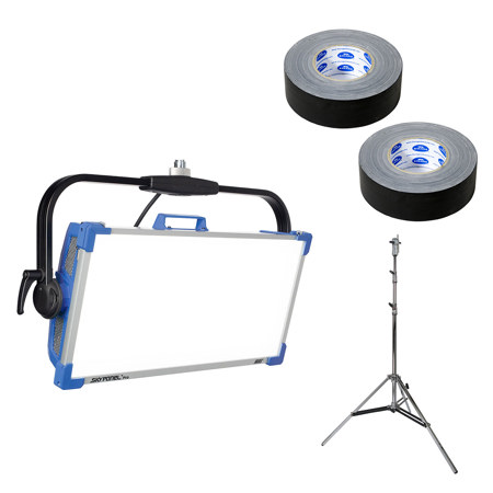 ARRI S60 Pro 500W RGBW LED Soft Light Panel, Bare Ends, Manual Yoke, Blue/Silver, Bundle with 11' Digital Combo Stand, 2x Savage Gaffer Tape