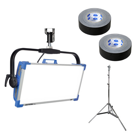 ARRI S60 Pro 500W RGBW LED Soft Light Panel, Blue/Silver, Bundle with 11' Digital Combo Stand, 2x Savage Gaffer Tape