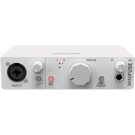Arturia MiniFuse 1 Portable 1x2 USB Type-C Audio Interface, White