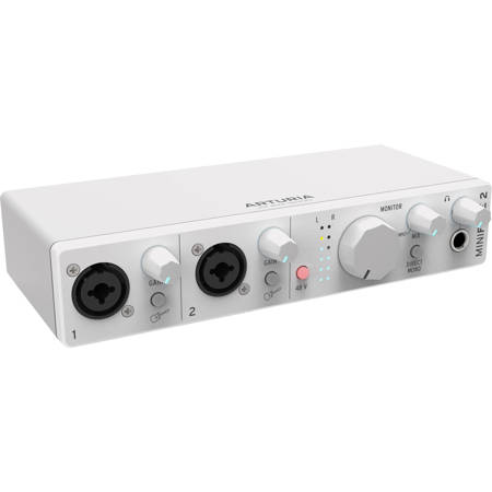 Arturia MiniFuse 2 Portable 2x2 USB Type-C Audio/MIDI Interface, White