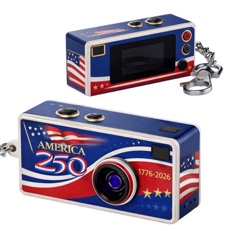 Aries CharmSnap America 250 Edition Mini Keychain Camera