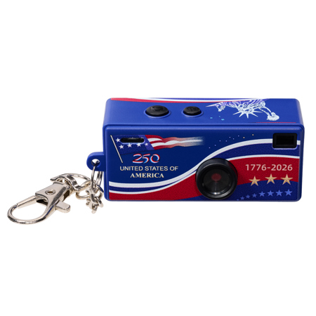 Aries CharmSnap Mini Keychain Digital Camera America 250 Edition