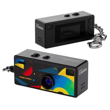 Aries CharmSnap Mini Keychain Digital Camera - Black