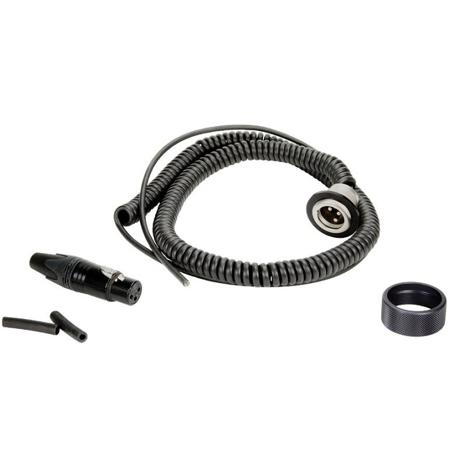 Ambient Recording Coiled 3-Pin Mono XLR Cable Kit for QX 550 Quickpole Light Boom Pole (Bottom Outlet)