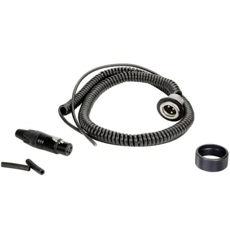 Ambient Recording Coiled 3-Pin Mono XLR Cable Kit for QX 580 Quickpole Light Boom Pole (Bottom Outlet)