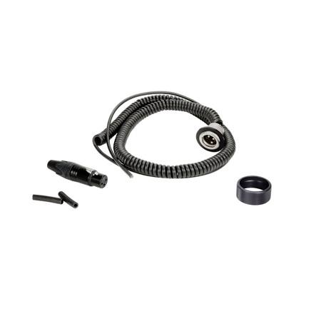Ambient Recording Coiled 5-Pin Stereo XLR Cable Kit for QX 5100 Quickpole Light Boom Pole (Bottom Outlet)