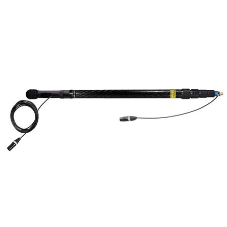 Ambient Recording QXS 550 Boom Pole, 5-pin Stereo, Coiled Cable Bottom Outlet