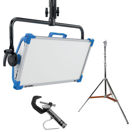 ARRI SkyPanel S60-C LED Softlight, Blue/Silver, Edison with Stand, Clamp