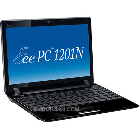 ASUS Eee PC 1201N-PU17-BK Seashell Netbook, Black