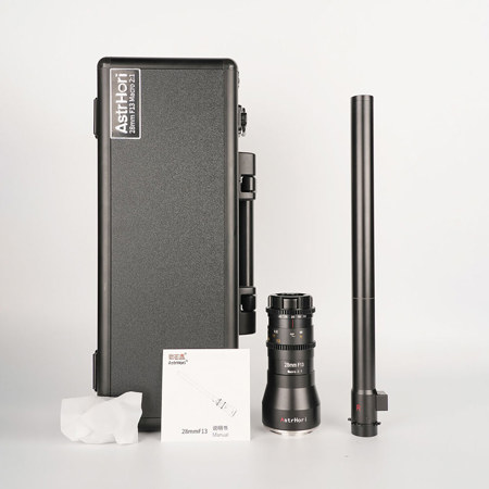 AstrHori 28mm f/13 2x Macro Probe SLR Lens with Built-In Ring Light