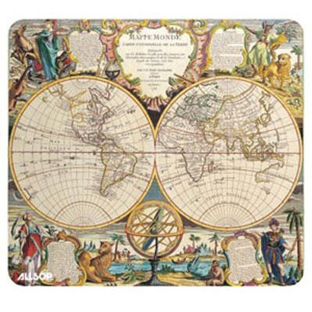 Allsop Soft Top Mouse Pad, Nautical Charts - Double Globe