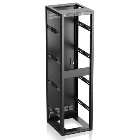 Atlas Sound 544-25 19" Wide Opening Stand Alone/Gangable Floor Rack Cabinet with Adjustable Rails, 25" Depth, 44RU