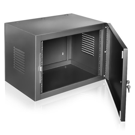 Atlas Sound 607-15 Stand Alone Basic Wall Cabinet, Locking Front Door, 7RU