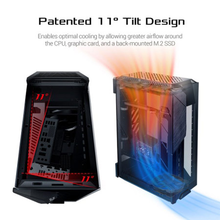 ASUS ROG Z11 Mini-ITX/DTX Mid-Tower PC Gaming Case with Patented 11 Degree Tilt