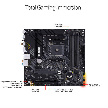 ASUS TUF Gaming B550M-Plus WiFi-6 AMD AM4 microATX Gaming Motherboard