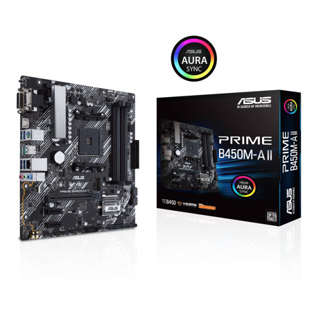 ASUS Prime B450M-A II AMD Socket AM4 microATX Motherboard