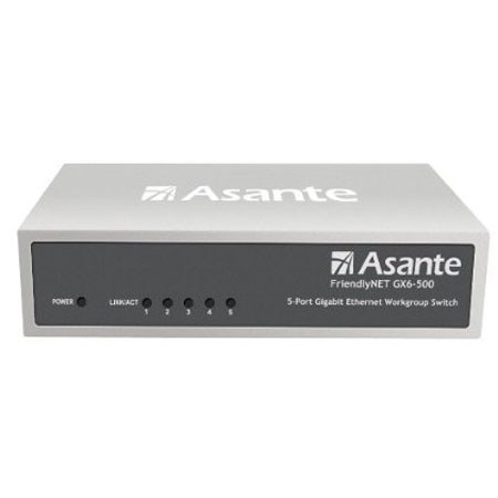 Asante FriendlyNET GX6-500 5-Port Green Gigabit Ethernet Workgroup Switch