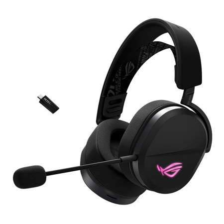 ASUS ROG Pelta Closed-Back Over-Ear Wireless RGB Gaming Headset, Black