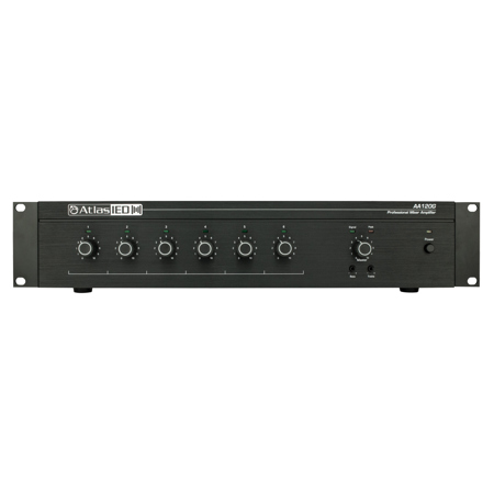 Atlas Sound AA120G 120-Watt 6-Channel Mixer Amplifier with Global Power Supply