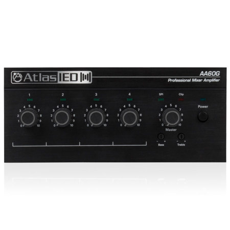 Atlas Sound AA60G 60W 4-Channel Commercial Mixer Amplifier