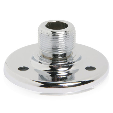 Atlas Sound AD-12B Surface Mount Male Mic Flange with 5/8"-27 Thread, Chrome