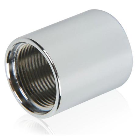 Atlas Sound AD-5B 5/8"-27 Female to 5/8"-27 Thread Female Coupling Adapter, Chrome