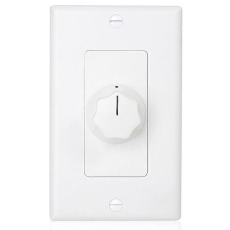 Atlas Sound AT100D Deluxe Decora Plate Mounted 100W Attenuator, 3dB Steps, White