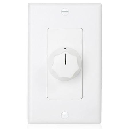 Atlas Sound AT35D Deluxe Decora Plate Mounted 35W Attenuator, 3dB Steps, White
